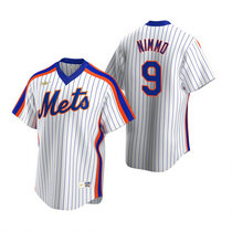 Nike New York Mets #9 Brandon Nimmo White Cooperstown Collection Game Authentic Stitched MLB Jersey