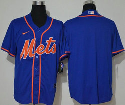 Nike New York Mets #Blannk Blue Game Authentic Stitched MLB Jersey