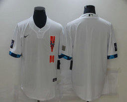 Nike New York Mets Blank 2021 All star White Game Authentic Stitched MLB Jersey