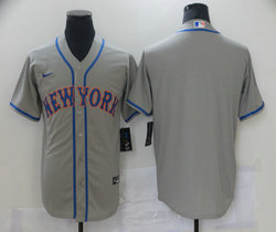 Nike New York Mets Blank Gray Game Authentic Stitched MLB Jersey