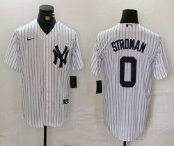 Nike New York Yankees #0 Marcus Stroman White With Name Authentic Stitched MLB Jersey