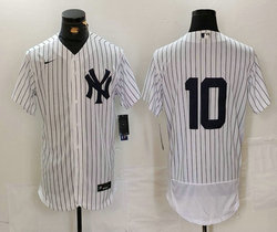 Nike New York Yankees #10 White Flexbase Authentic Stitched MLB Jersey