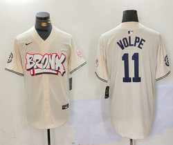 Nike New York Yankees #11 Anthony Volpe Cream Joint Authentic Stitched baseball jersey