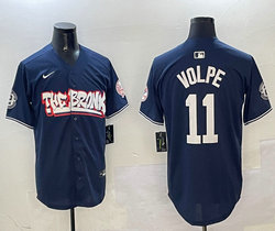 Nike New York Yankees #11 Anthony Volpe Navy 4(IV) With Name Joint Stitched MLB Jersey