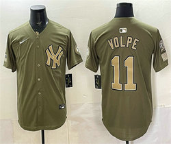 Nike New York Yankees #11 Anthony Volpe Olive 2026 Armed Forces Day Jersey