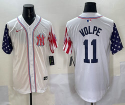Nike New York Yankees #11 Anthony Volpe White 1(I) flag Joint MLB Jersey