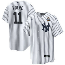 Nike New York Yankees #11 Anthony Volpe White 2024 World Series Baseball Jersey