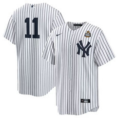 Nike New York Yankees #11 Anthony Volpe White no name 2024 World Series Baseball Jersey