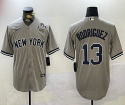 Nike New York Yankees #13 Jazz Chisholm Jr. Gray 2024 World Series MLB Jersey