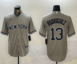 Nike New York Yankees #13 Jazz Chisholm Jr. Gray MLB Jersey