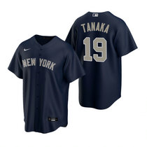 Nike New York Yankees #19 Masahiro Tanaka Navy Game Authentic Stitched MLB Jersey