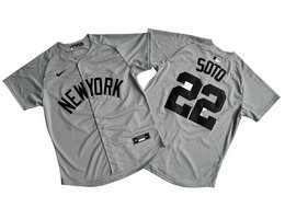Nike New York Yankees #22 Juan Soto Gray Limited Authentic Stitched MLB Jersey