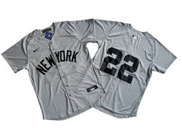 Nike New York Yankees #22 Juan Soto Gray no name Limited Authentic Stitched MLB Jersey
