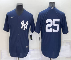 Nike New York Yankees #25 Gleyber Torres navy Game Authentic Stitched MLB Jersey
