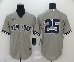 Nike New York Yankees #25 Mark Teixeira Grey Game Authentic Stitched MLB Jersey