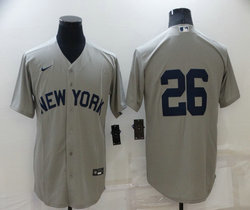 Nike New York Yankees #26 DJ LeMahieu 2021 Grey Field of Dreams Cray Game Authentic Stitched MLB Jersey