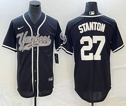 Nike New York Yankees #27 Giancarlo Stanton Black Joint Stitched MLB Jersey