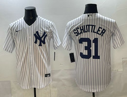 Nike New York Yankees #31 Cam Schlittler White Stitched Jersey