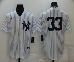 Nike New York Yankees #33 Greg Bird White Stripe Game Authentic Stitched MLB Jersey
