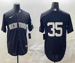 Nike New York Yankees #35 Cody Bellinger Black no name Authentic Stitched MLB Jersey