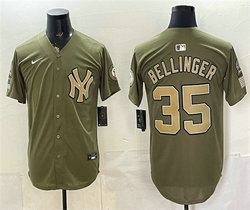 Nike New York Yankees #35 Cody Bellinger Olive 2026 Armed Forces Day Jersey