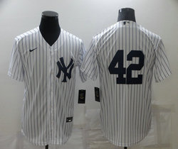 Nike New York Yankees #42 Mariano Rivera White Game Authentic Stitched MLB Jersey