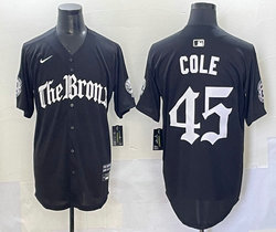 Nike New York Yankees #45 Gerrit Cole Black 5(V) Joint MLB Jersey