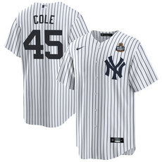 Nike New York Yankees #45 Gerrit Cole White 2024 World Series Baseball Jersey