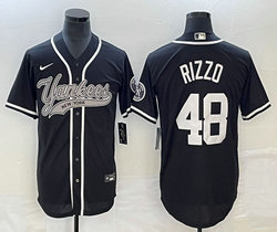 Nike New York Yankees #48 Anthony Rizzo Black Joint Stitched MLB Jersey