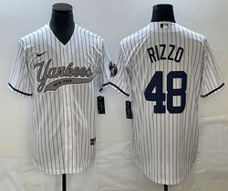 Nike New York Yankees #48 Anthony Rizzo White Joint Stitched MLB Jersey