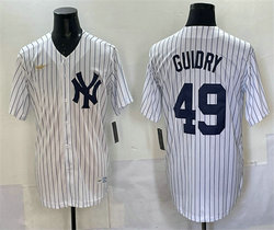 Nike New York Yankees #49 Ron Guidry White Cool Base Stitched Baseball Jersey