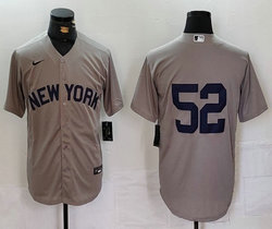 Nike New York Yankees #52 CC Sabathia Gray Game MLB Jersey