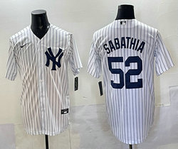 Nike New York Yankees #52 CC Sabathia White MLB Jersey