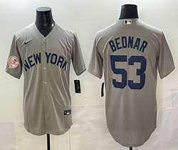 Nike New York Yankees #53 David Bednar Grey Field of Dreams MLB Jersey