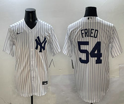 Nike New York Yankees #54 Max Fried White Logo front MLB Jersey