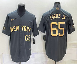 Nike New York Yankees #65 Nestor Cortes Jr. Charcoal #65 in front 2022 All Star Game Stitched MLB Jersey