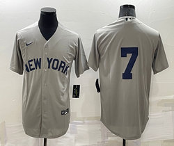 Nike New York Yankees #7 Mickey Mantle Grey Game Authentic Stitched MLB Jersey