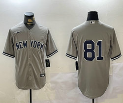 Nike New York Yankees #81 Gray Stitched MLB Jersey