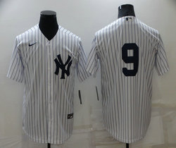 Nike New York Yankees #9 Roger Maris White Stripe Stitched MLB Jersey