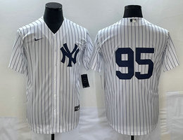 Nike New York Yankees #95 Oswaldo Cabrera White Stripe Game Stitched MLB Jersey