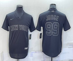 Nike New York Yankees #99 Aaron Judge Black Inverted Legend Pullover Authentic Stitched MLB jersey
