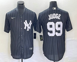 Nike New York Yankees #99 Aaron Judge Black stripe Throwback Game Authentic Stitched MLB Jersey