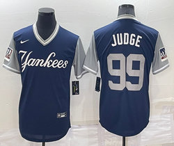 Nike New York Yankees #99 Aaron Judge Blue 2022 Players Weekend Game Authentic Stitched MLB Jersey