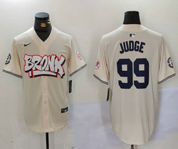 Nike New York Yankees #99 Aaron Judge Cream Joint Authentic Stitched baseball jersey
