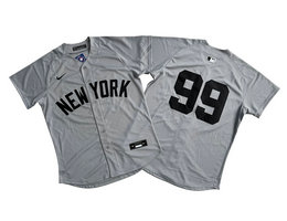 Nike New York Yankees #99 Aaron Judge Gray no name Limited Authentic Stitched MLB Jersey