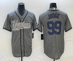 Nike New York Yankees #99 Aaron Judge Hemp grey Joint Stitched MLB Jersey