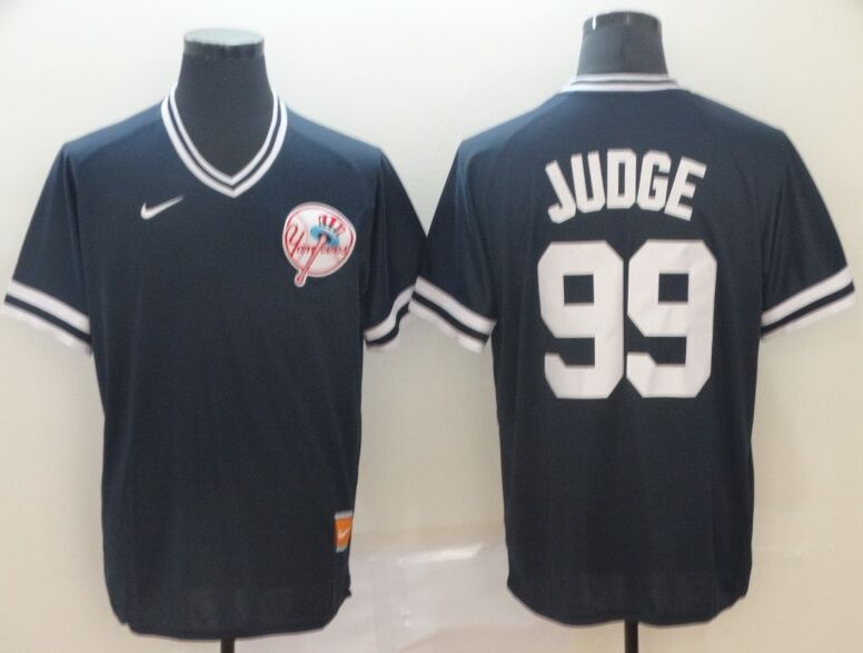 Nike New York Yankees #99 Aaron Judge Pullover Throwback Authentic stitched MLB jersey