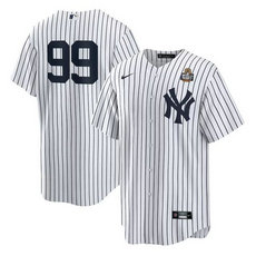 Nike New York Yankees #99 Aaron Judge White no name 2024 World Series Baseball Jersey