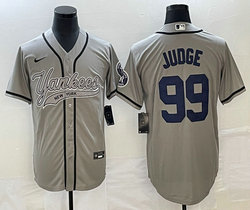 Nike New York Yankees #99 Aaron Judge grey Joint Stitched MLB Jersey
