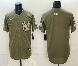 Nike New York Yankees Blank Army Green MLB Jersey